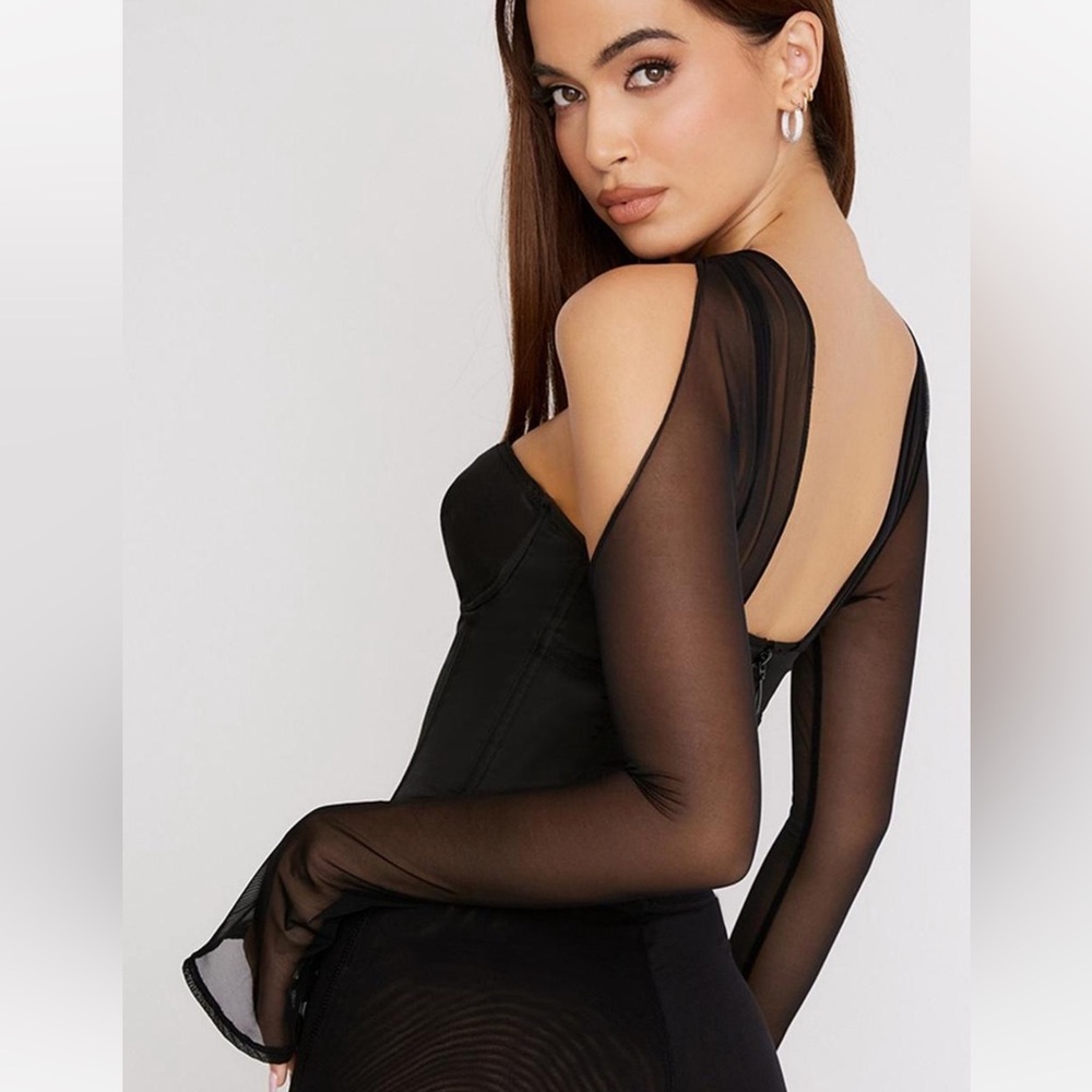 House of CB MINA Black Structured Corset - Picture 2 of 5
